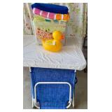 Beach Lounger, Beach Towels and Rubber Ducky