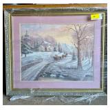 Winter Sunrise by Carl Valente- Framed Winter Landscape Print