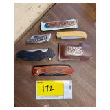 Collection of Folding Knives, Multiple Brands