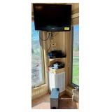 Sanyo Television, Samsung Subwoofer, Dish Satellite Receiver with Accessories and Remote Controls