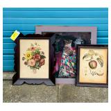 Collection of Three Framed Botanical and Still Life Prints