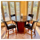Round Dining Table with Four Chairs