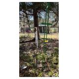 Green Metal Garden Trellis with Decorations