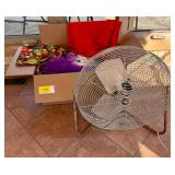 Patton High Velocity Industrial Air Circulator Fan with Additional Household Textiles and Various Assorted Items