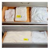 Assorted White Linens and Textiles Lot including Blanket and Sheets