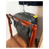 Kenneth Cole Reaction Hardside Suitcase with Folding Wooden Luggage Rack