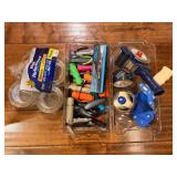 Lot of Flashlights, Packaging Tape, and Tape Dispensers