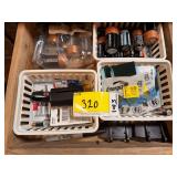 Assorted Household Drawer Lot with Batteries, Lighters, Coasters, and Miscellaneous Hardware