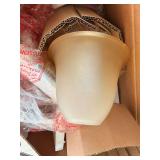 Frosted Glass Light Shades Set in Original Packaging