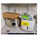 Two Pet Water Fountains with Replacement Filters and Accessories