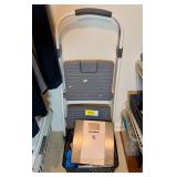 Cosco Step Stool, Taylor Digital Scale, and Assorted Personal Wipes in Basket