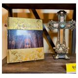 The Vatican: Secrets and Treasures of the Holy City Hardcover Book and Decorative Cross Figurine Set
