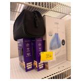 Electronics Lot including Roku Express 4K, Roku Express, Pore Enrichment Humidifier, Sharp Alarm Clock, and Black Carrying Bag