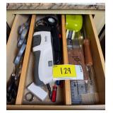 Lot of Sharpening Tools, Scissors, Rules, and Accessories