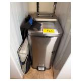 Sam's Club Insulated Cooler Bag, Stainless Steel Step Trash Can, and Atomix Digital Clock Lot
