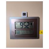 Large Atomic Wall Clock with Digital Temperature Display and AcuRite Digital Thermometer