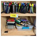 Assorted Office Supplies, Writing Utensils, Software, and Media Lot
