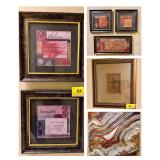 Framed Wall Art Collection with Religious Scripture and Cross Motif - Lot of Multiple Pieces
