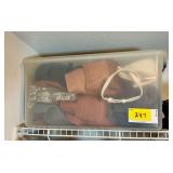 Assorted Designer Handbags and Tote Bags in Storage Tote