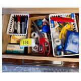 Assorted Office Supplies Lot including Markers, Tape, and Scissors