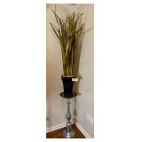 Artificial Foliage Plant in Tall Planter on Metal Stand
