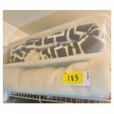 Lot of Two Blankets in Plastic Storage Bins