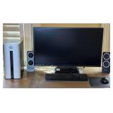 HP Pavilion Desktop Computer with Monitor, Keyboard, Mouse, and Speakers