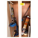 Lot of Household Cleaning Tools, Paint Brushes, and Dryer Vent System