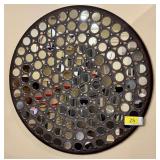 35' Uttermost Ramses Model Round Wall Mirror with Multi-Circle Design