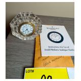 Waterford Crystal Desk Clock with Instruction Booklet