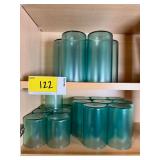Terrazza Green Plastic Tumblers, Set of Multiple Drinkware