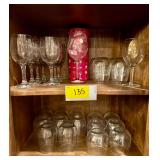 Assorted Glassware Lot Including Wine Glasses and Stemless Tumblers