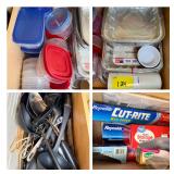 Utensils, Storage Containers, and Foil Pans Lot