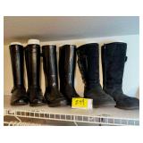 Assorted Women's Black Boots Lot including Ugg Australia and Faded Glory, Sizes 8