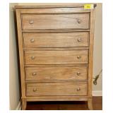 Bac Hoang Co., Ltd. Wooden Five-Drawer Chest of Drawers with Flip-Up Mirror