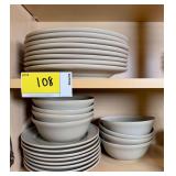 Ceramic Dinnerware Set Including Plates and Bowls