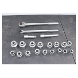 3/4 Inch Craftsman Ratchet, Breaker Bar, Extension, and Sockets