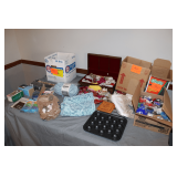 Utensil Box, Fabric, Ribbon, Chip Clips, Yarn, Paper Shredders, Cake Pop Pan, and Misc.