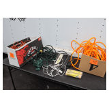 3/8 Inch PVC Air Hose with Attachment, Power Strips, and Electrical Cords