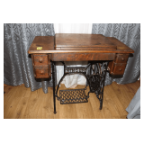 Singer Sewing Machine Table with Singer Sewing Machine