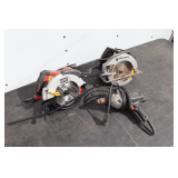 Chicago Electric Circular Saw, Black and Decker Circular Saw, and Craftsman 3/8 Inch Corded Drill