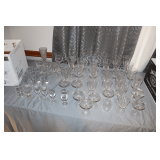 Etched Glass Wine Glasses, Goblets, Liqueur Glasses, and Misc. Glasses