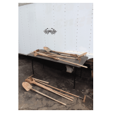 Post Hole Diggers, Pick, Shovels, Garden Hoes, and Misc. Hand Tools