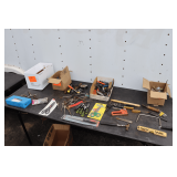Box Cutters, Staple Gun, Chisels, Spade Bits, Tap and Dies, and Misc.