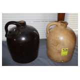 (2) Stone Jugs with Handles