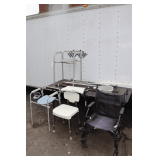 Shower Seat, (2) Potty Chairs, Wheel Chair, Canes, Crutches, and Wii Fit Board