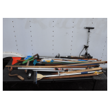 Air Pump, Windshield Wipers, Yard Sticks, Kaiser Blade, Broom Handles, and Misc.