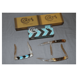 (3) Sam Colt 2 Blade Folding Pocket Knives