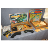 Ideal Motorific Action Highway 87 and Tyco Jeep CJ Snake Track Slot Car Set