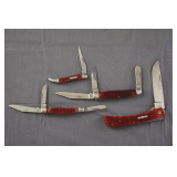 (4) Rough Rider 1, 2, and 3 Blade Pocket Knives